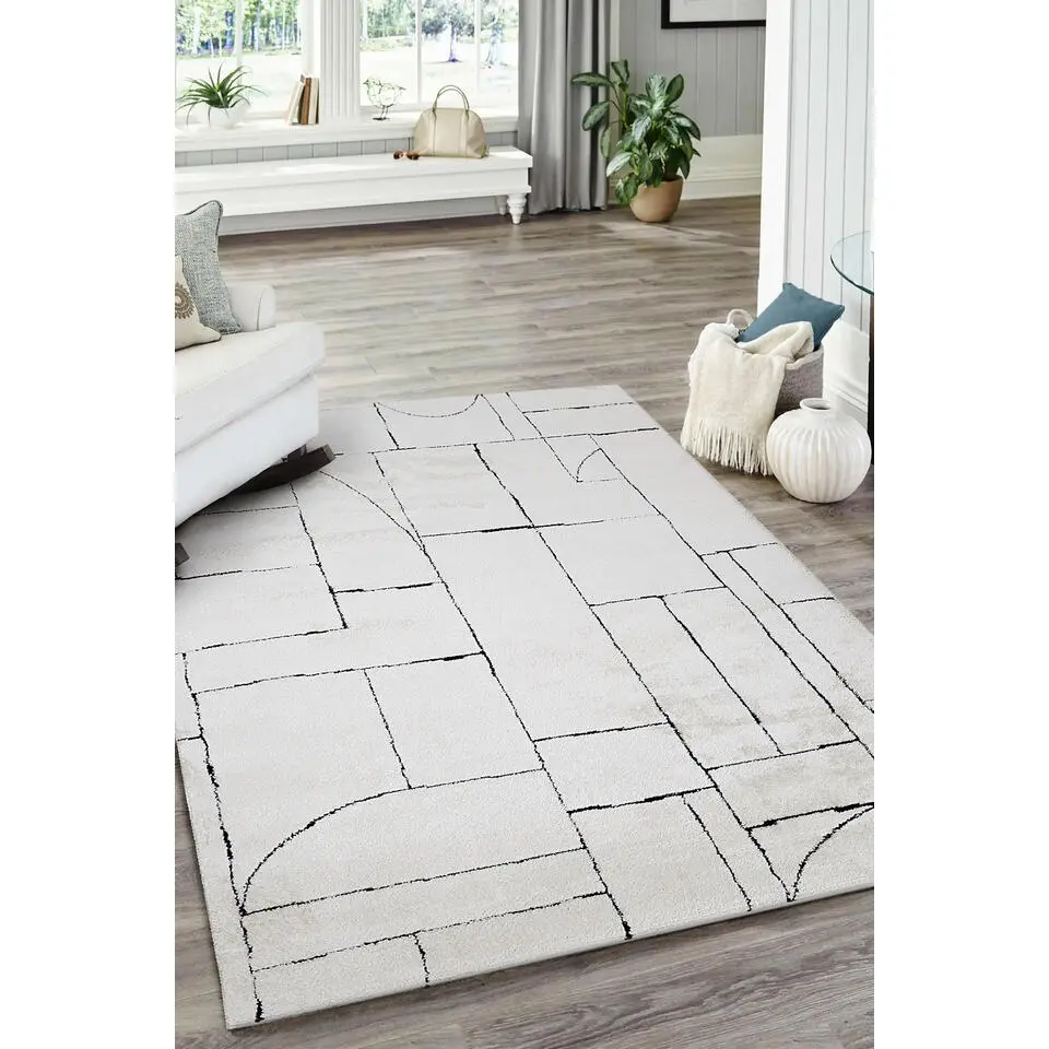 Dutch Lifestyle vloerkleed Tribe B zwart/wit - 160x230cm
