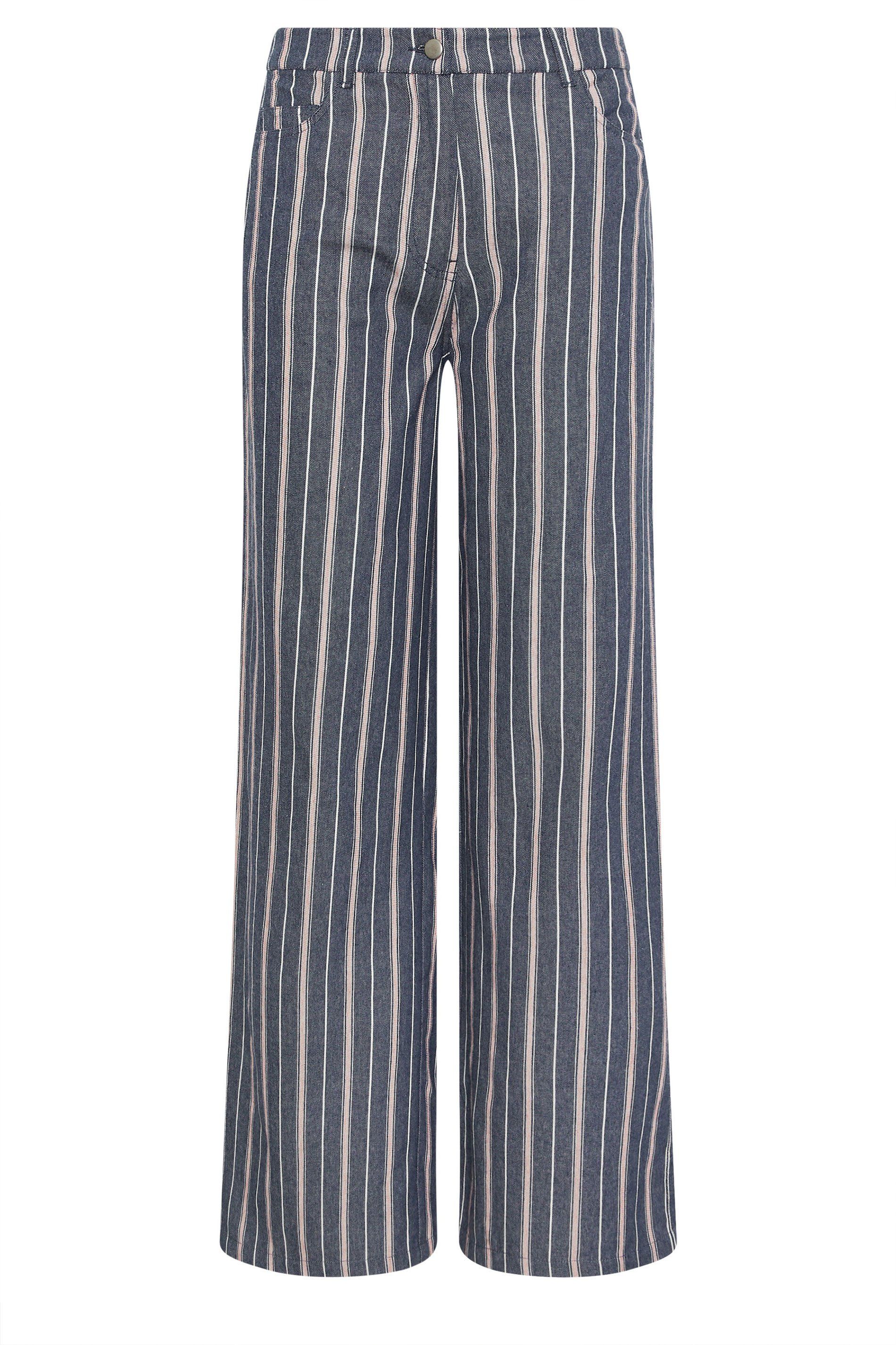 Long Tall Sally Tall Stripe Denim Wide Leg Jeans