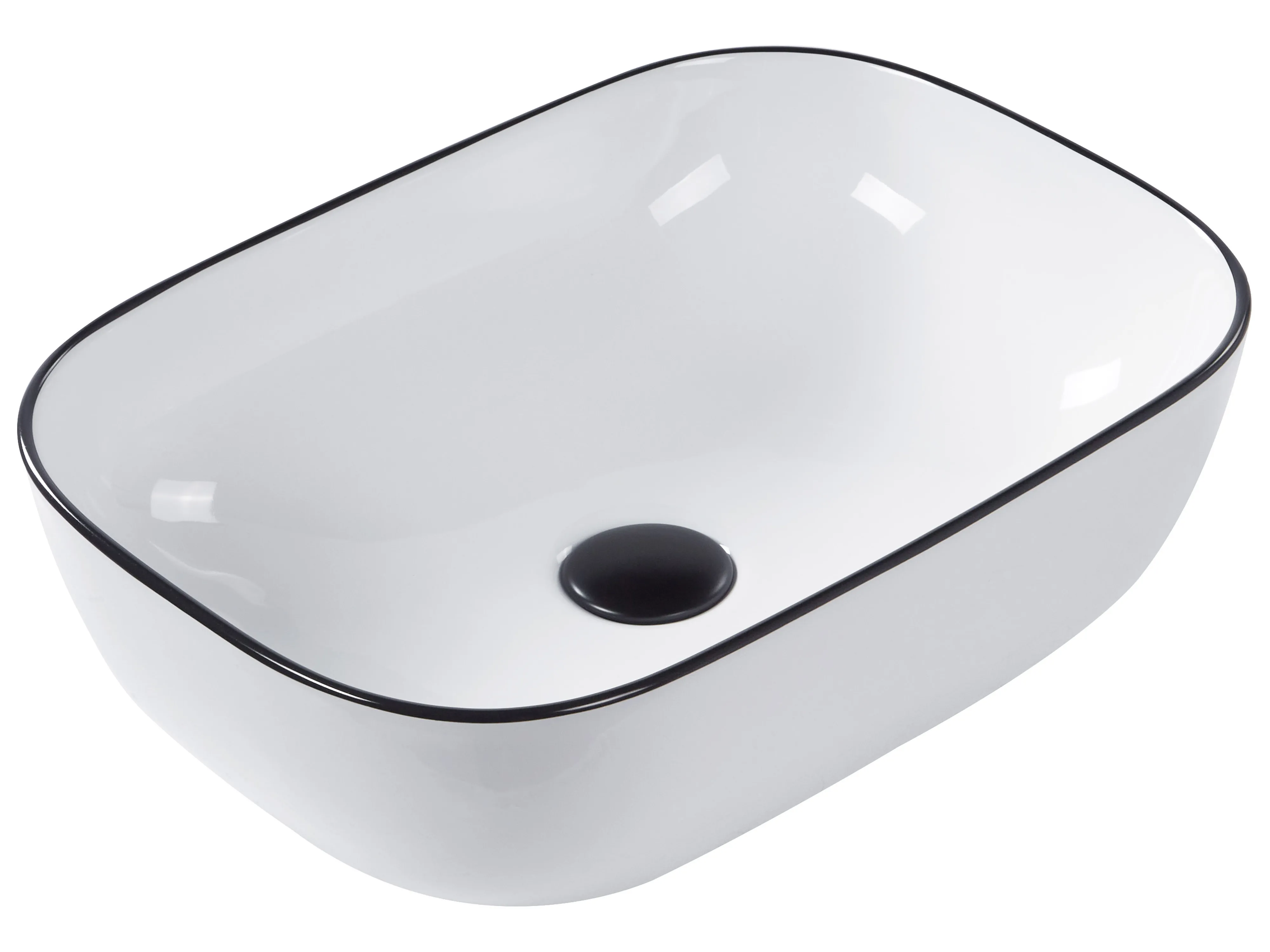 Countertop Basin XERT 460 x 330 mm Ceramic White