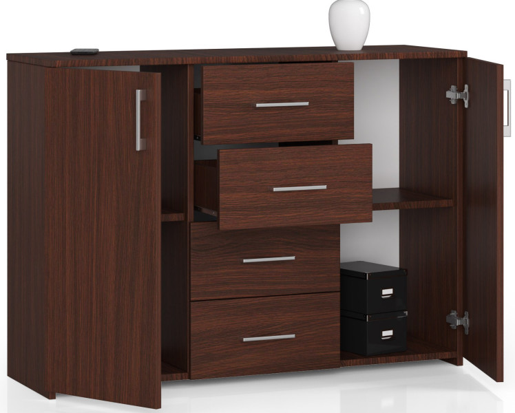Komoda AKORD K45 Wenge 110 cm kolor Wenge mat 110x35x80 cm