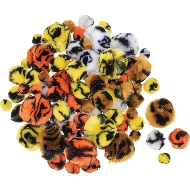 Bastelset 100er-Set Pompon Tieroptik