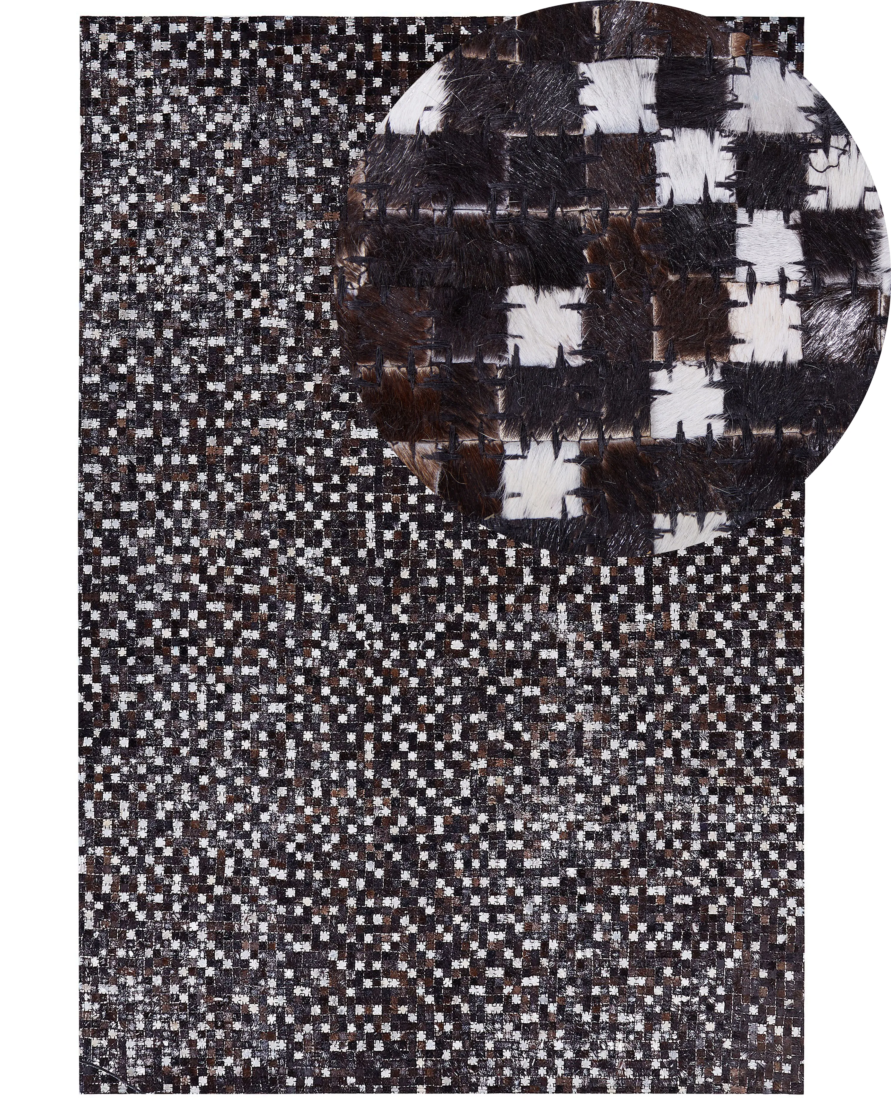 Rug AKKESE Brown 140 x 200 cm Leather