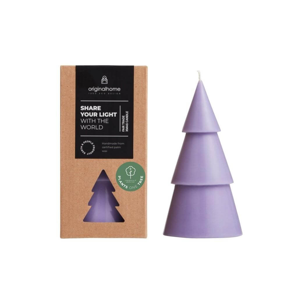 Originalhome dennenboom kaars - violet - L