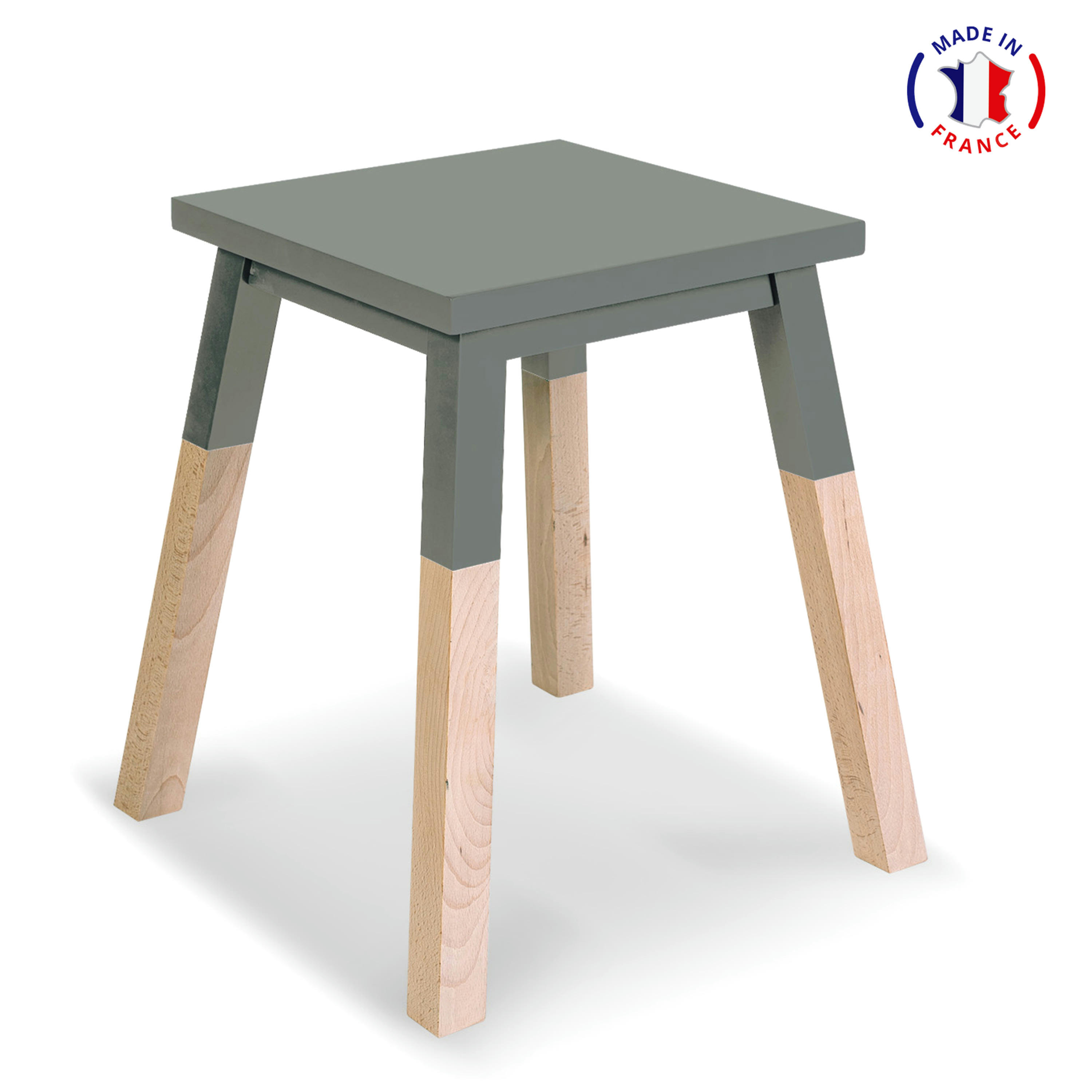 EGEE - 2 tabourets laqués en frêne, assise 35 cm