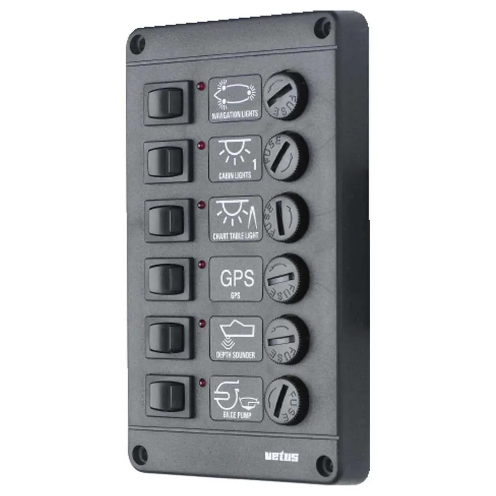 Vetus P6 Fuses Switches Panel