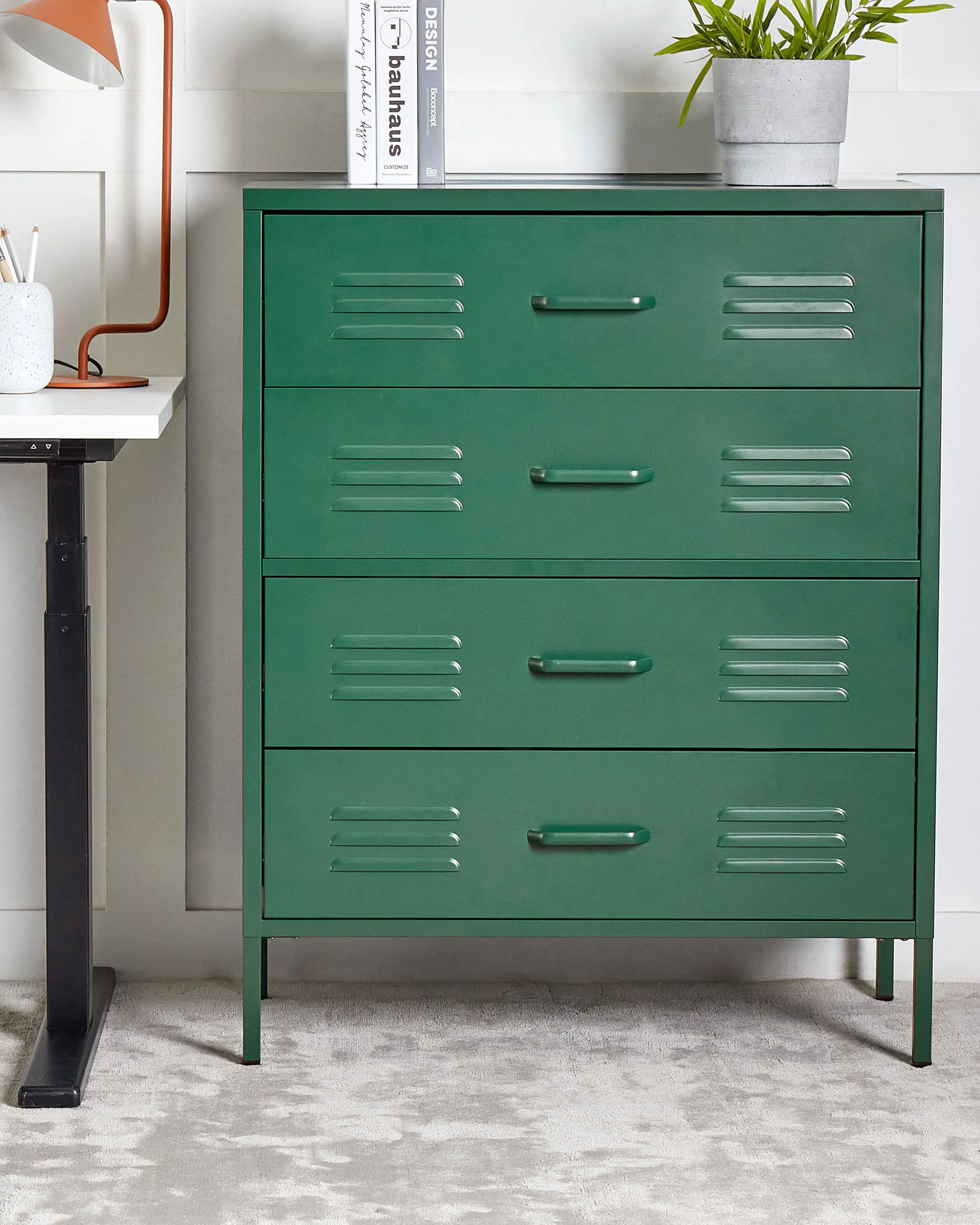 Chest of Drawers ENAGO Metal Dark Green
