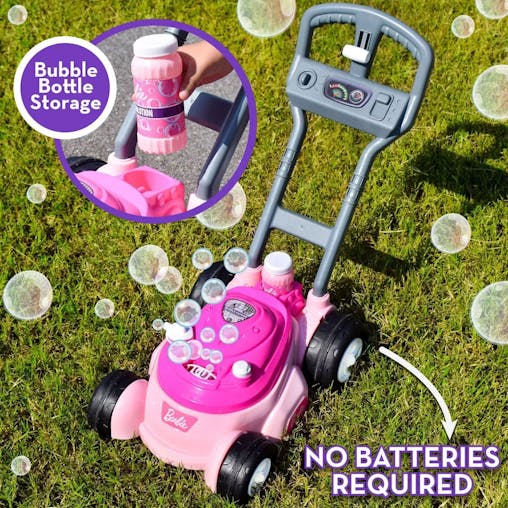 Barbie Bubble N Go Mower with 4oz Bottle - Pink / Blue