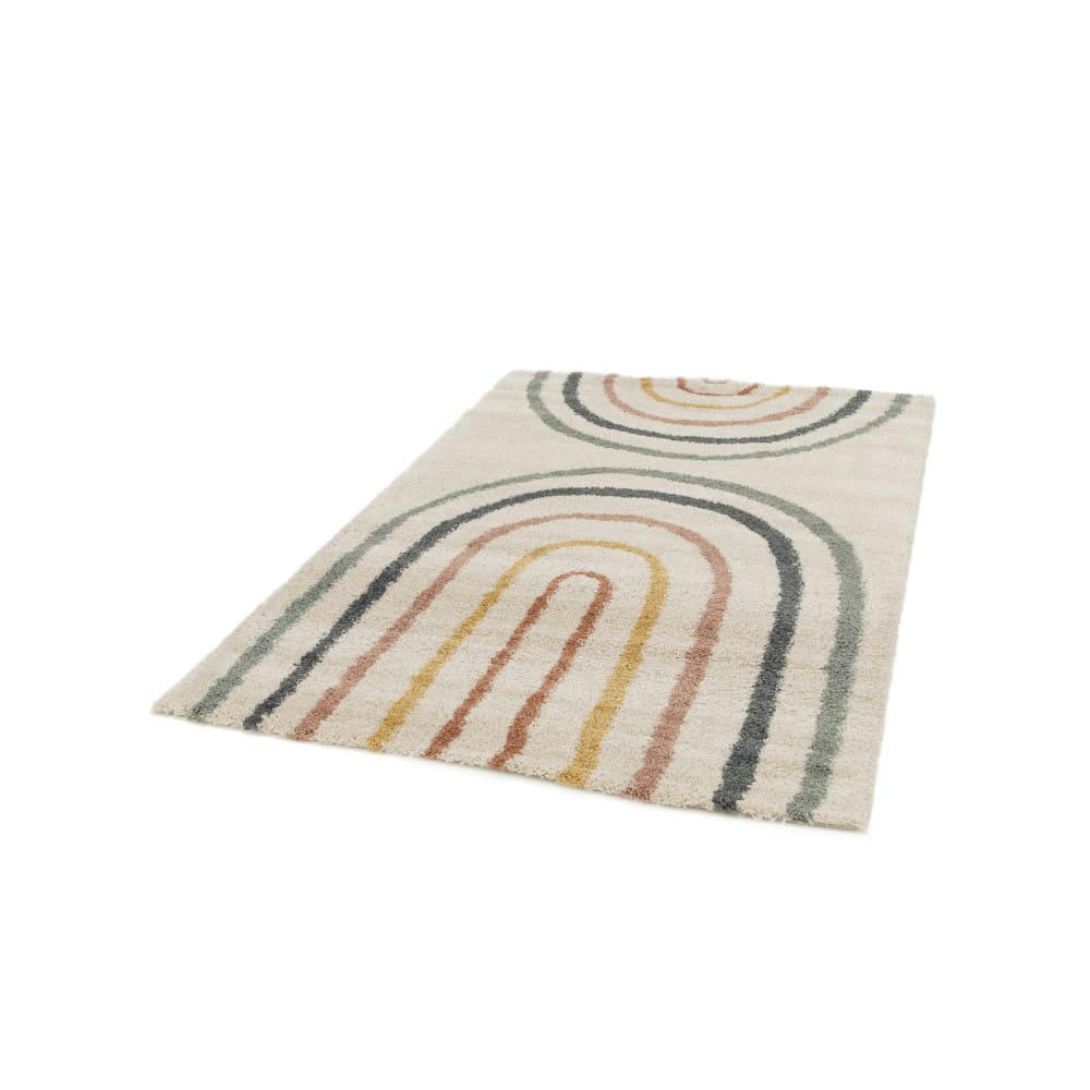 VICTORIA II - Tapis contemporain à motif géométrique multicolore 120x170 cm