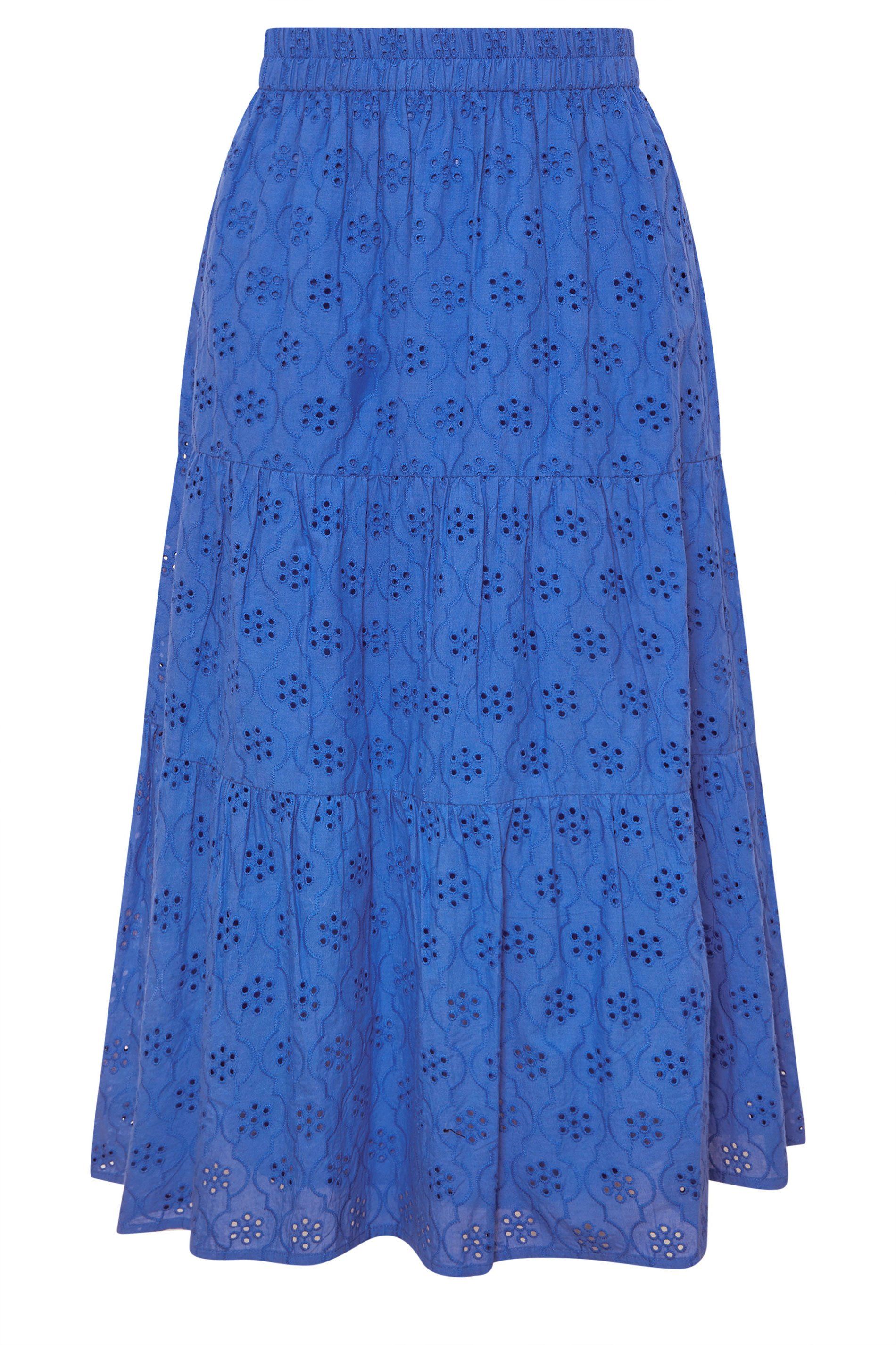 M&Co Petite Broderie Tiered Maxi Skirt