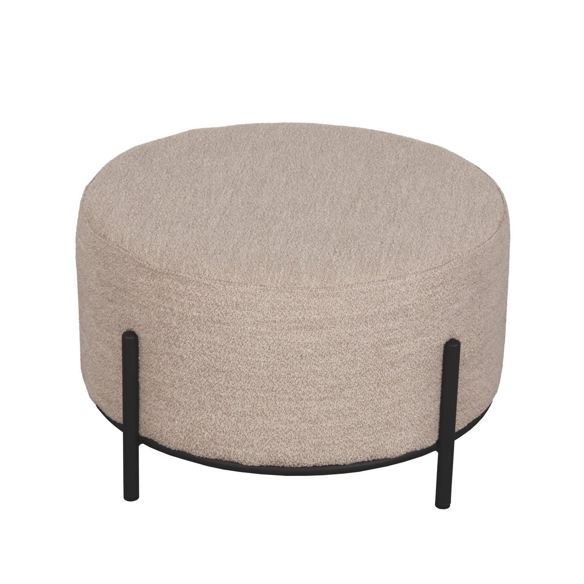 LABEL51 Poef Troy - Naturel Bouclé - 57x57x34cm