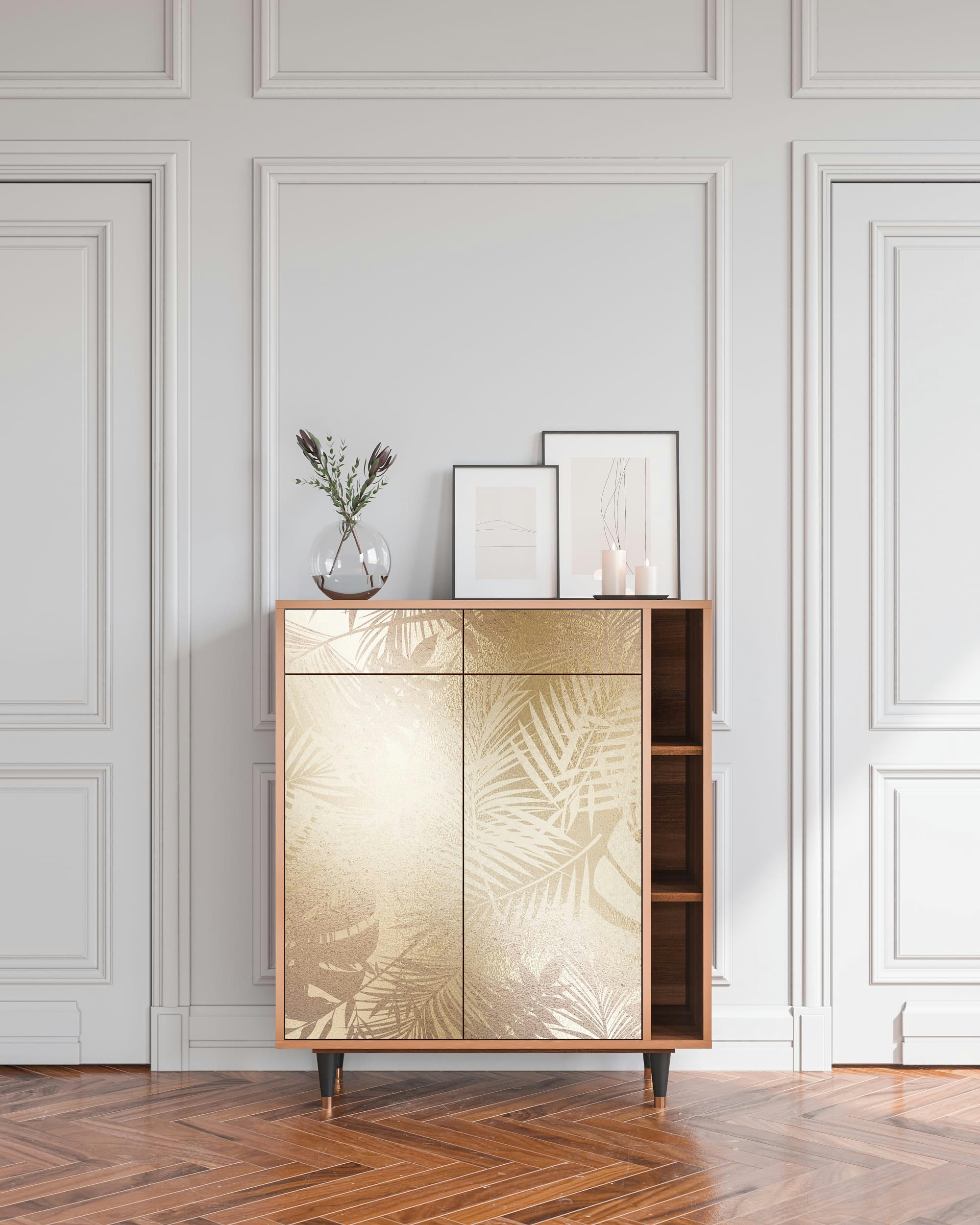 PLANT OF THE DESSERT - Buffet  sable 2 tiroirs et 2 portes L 94 cm