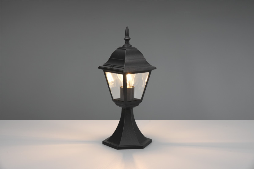 Lampa ogrodowa stojąca czarna LIVENZA wys:39,5 cm 1xE27x60W IP44 Trio