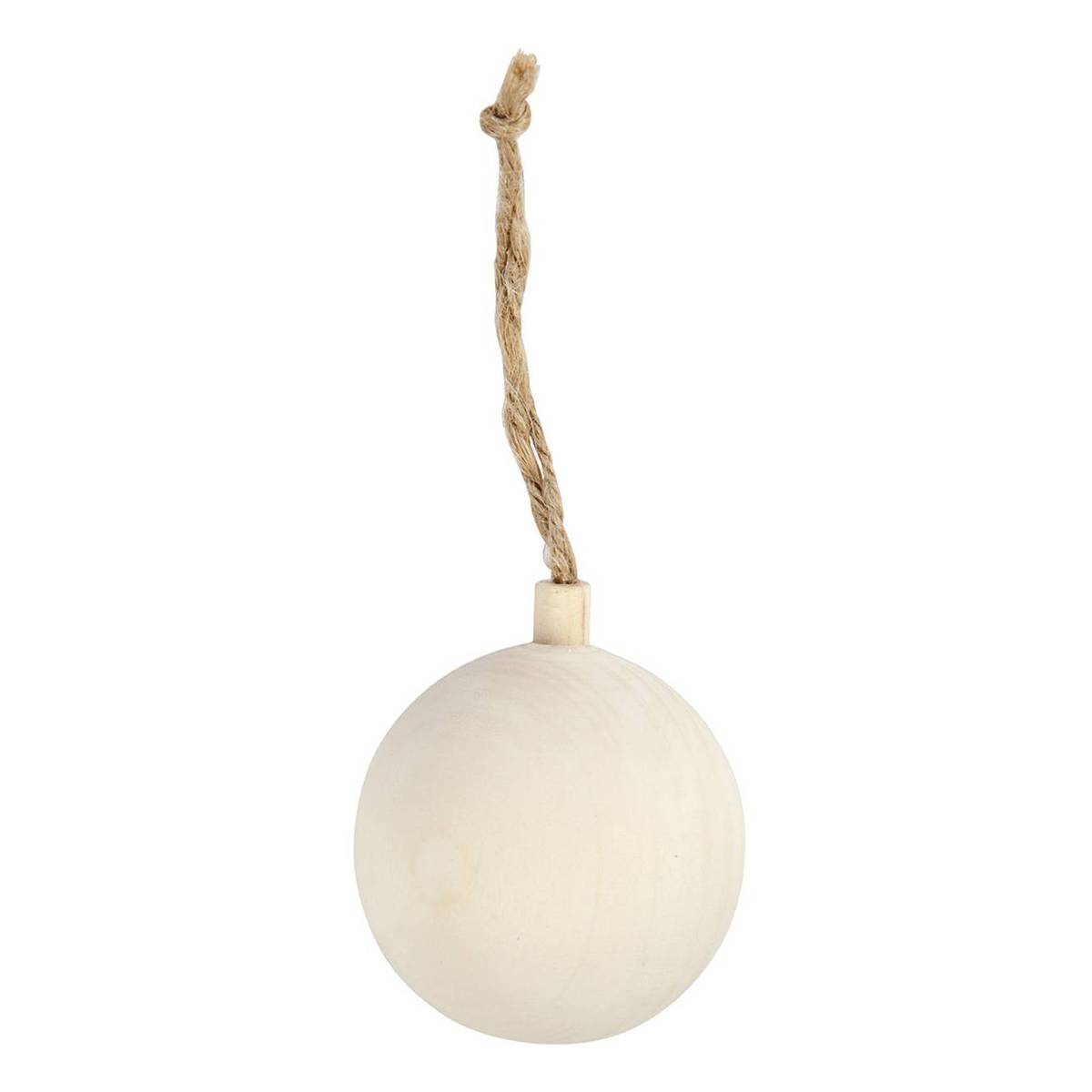 Wooden Hanging Bauble 5.5cm