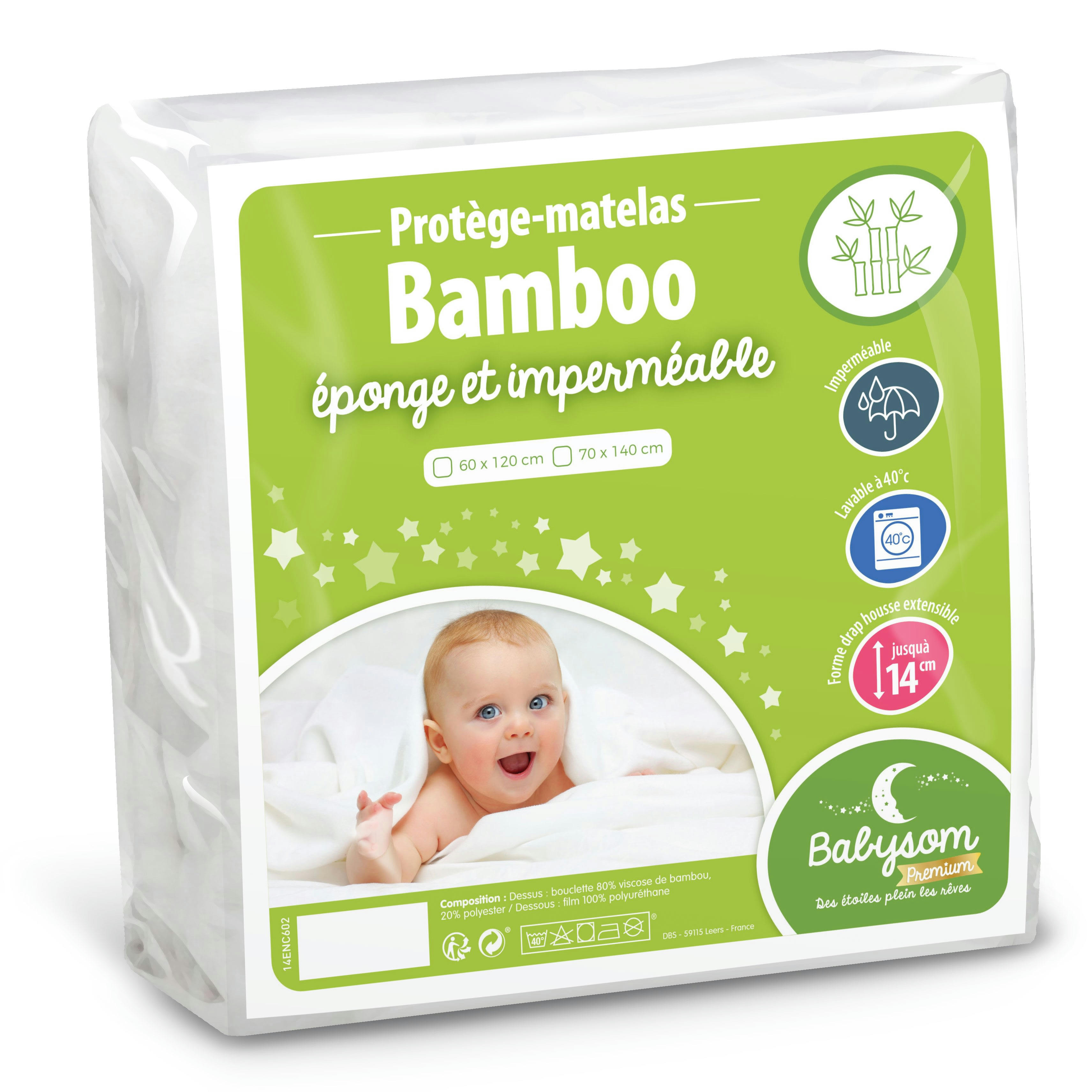BAMBOO - Protège matelas bébé imperméable 60x120