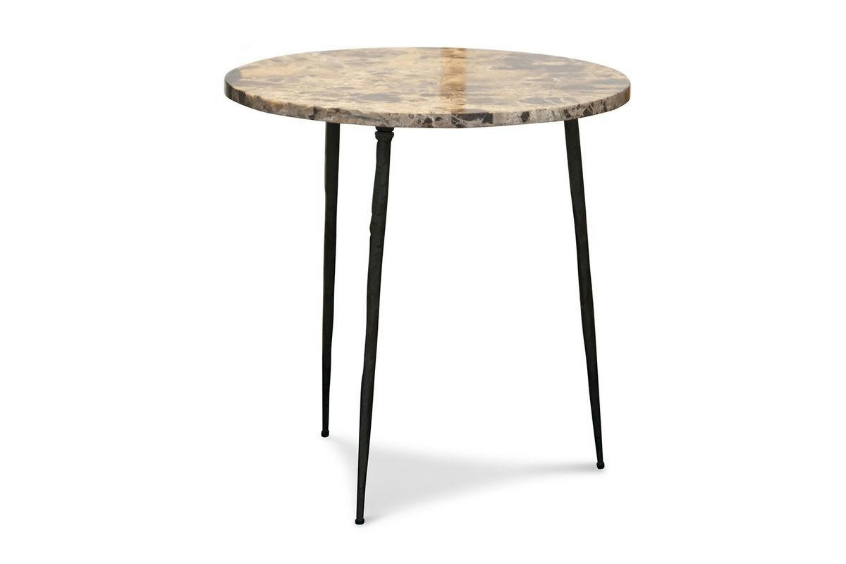 VILMA - Table d'appoint en marbre beige