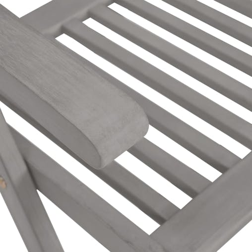 NNEVL Garden Reclining Chairs 8 pcs Grey Solid Wood Acacia