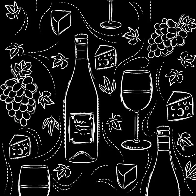 Serviette 20er-Set Wine and cheese