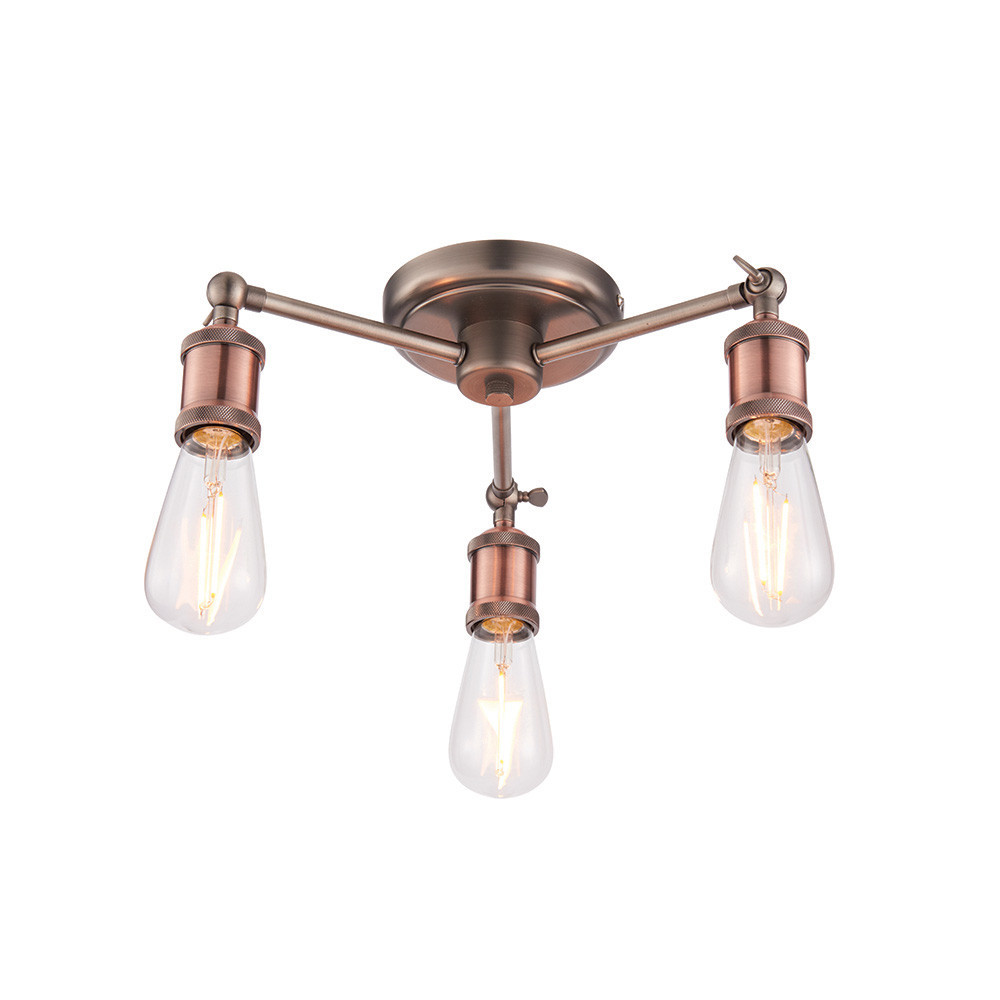 Lampa sufitowa HAL potrójna postarzana cyna 3xE27x40W IP20 Endon