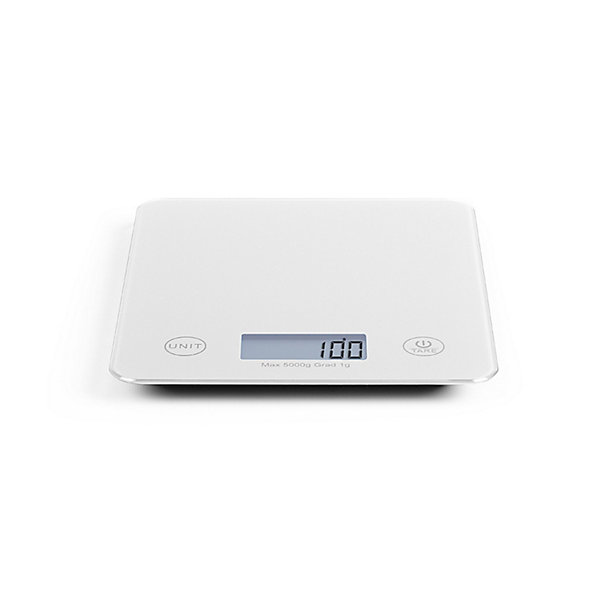 Balance de cuisine électronique blanche DOM351W - Capacité 5 kg - ml ou g