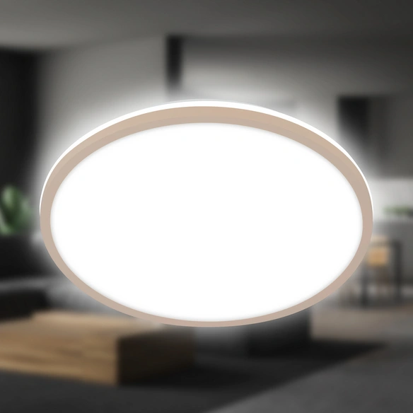Leuchte, LED Deckenleuchte, 15 W, beige