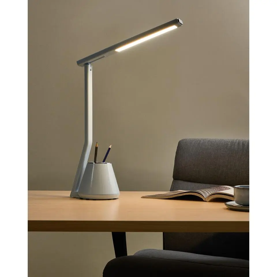 DENEB - Bureaulamp LED - Lichtblauw - Synthetisch materiaal