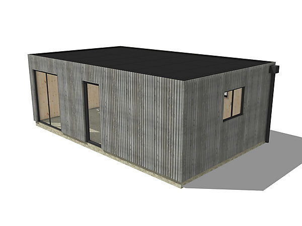 Bureau de jardin 4 saisons en bois 7,7 x 4,6 x 2,7 m / isolation RE2020 / menuiseries alu k-line