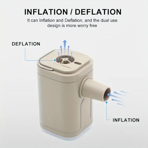 NNETM Khaki Portable Wireless Electric Air Pump