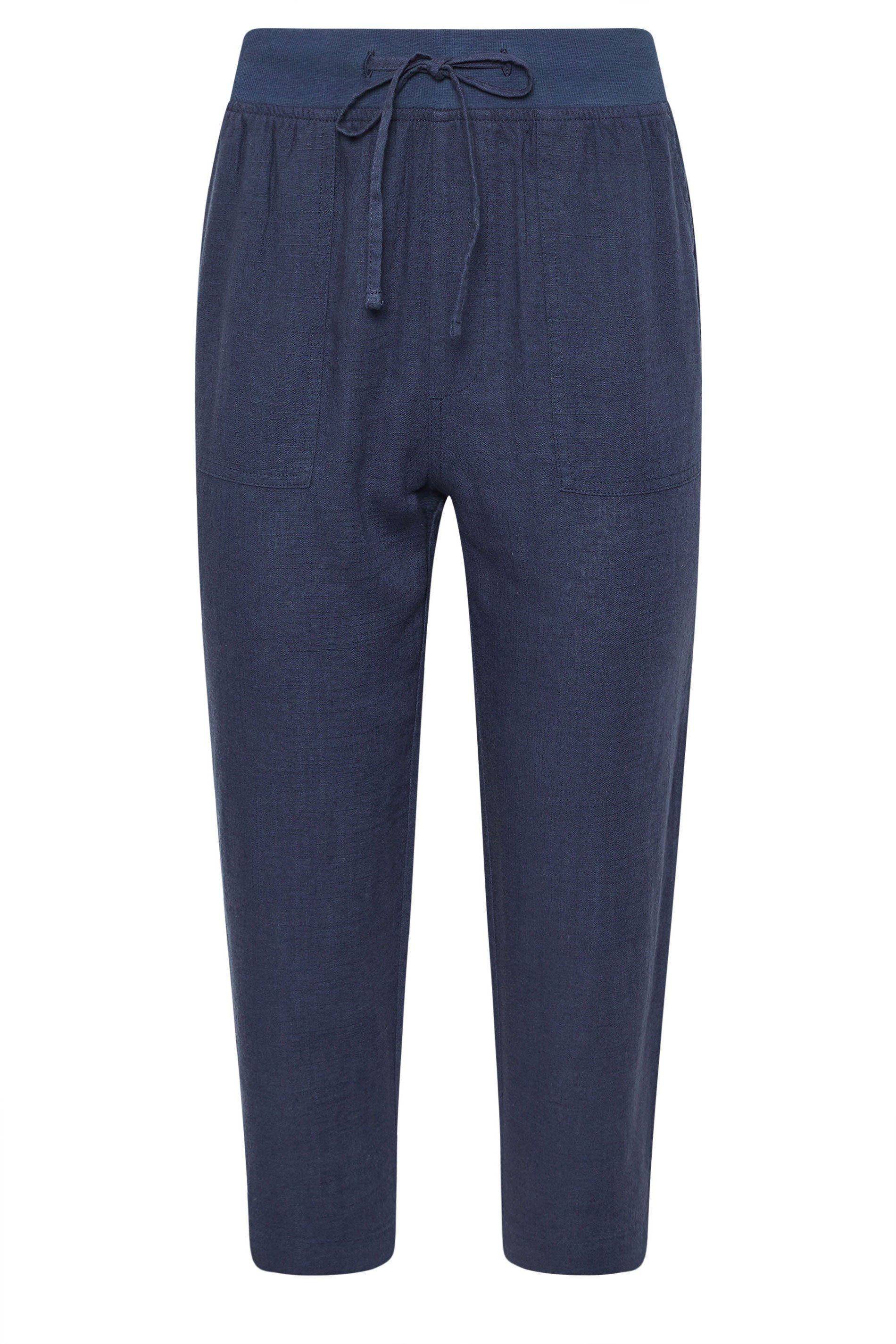 M&Co Linen Cropped Trousers
