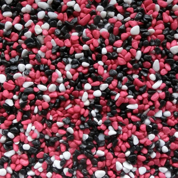 Aquarium-Bodengrund, 5 kg, Farbkies Mix, schwarz-rot