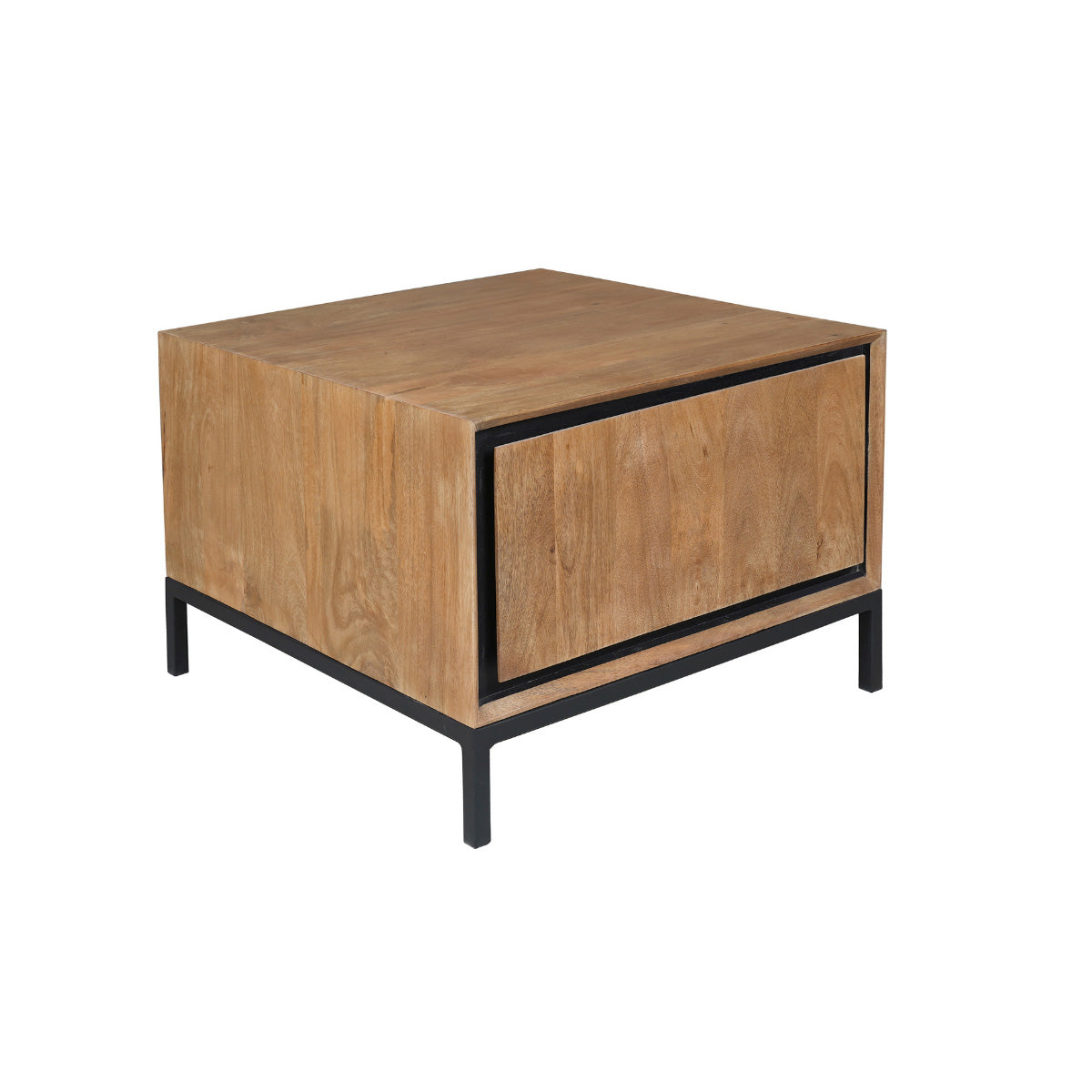 StarFurn Bijzettafel RichWood - Vierkant Naturel Hout - 60x60x40cm