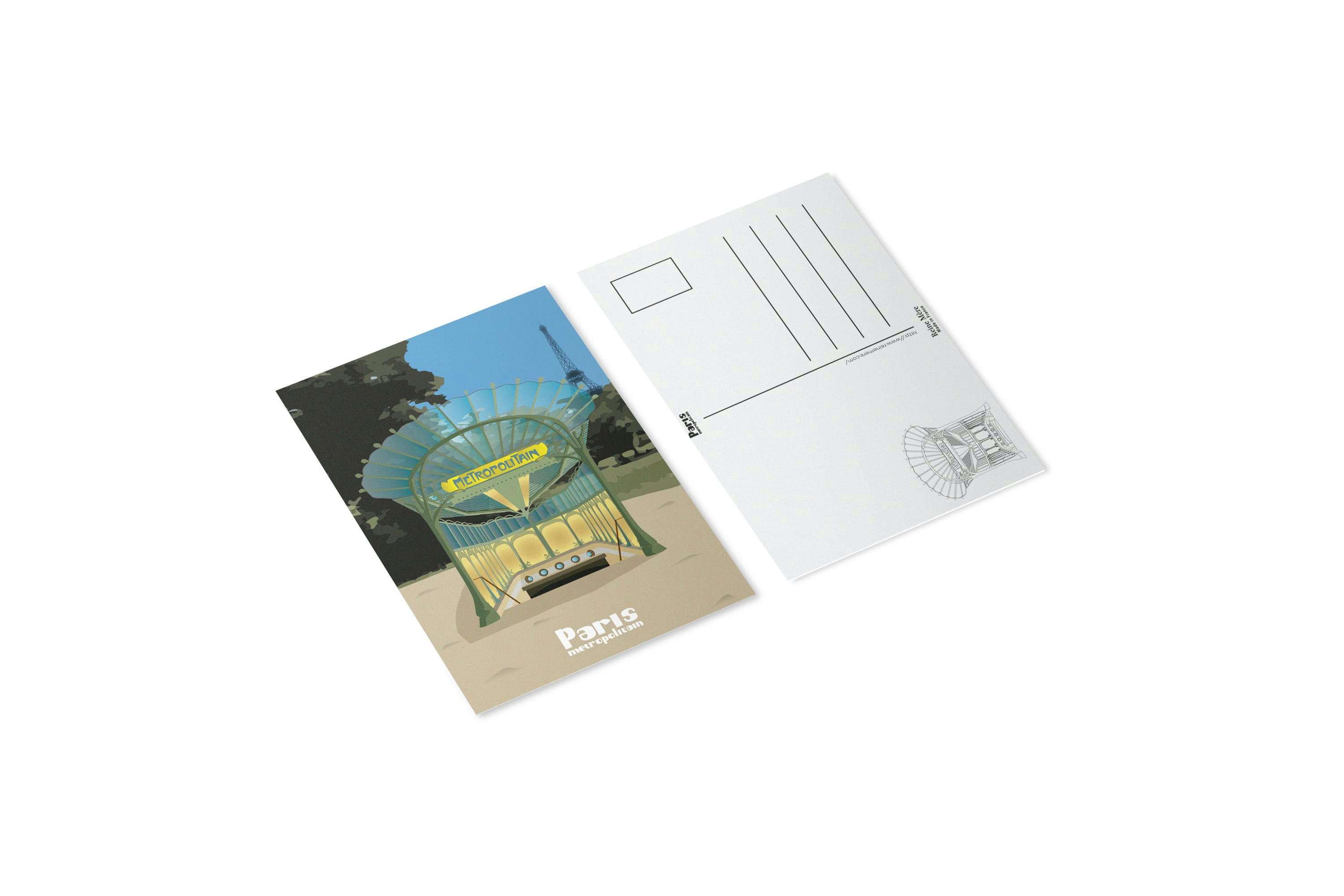 La bouche du Métropolitain - Carte postale 10x15 cm Paris La Bouche du Métropolitain