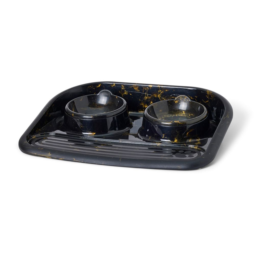 Savic Feeding Bar Butler Marble Black & Gold