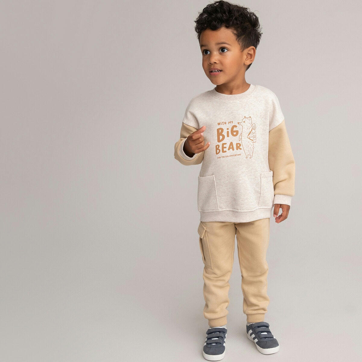 Ensemble 2 pièces en molleton, motif ours
