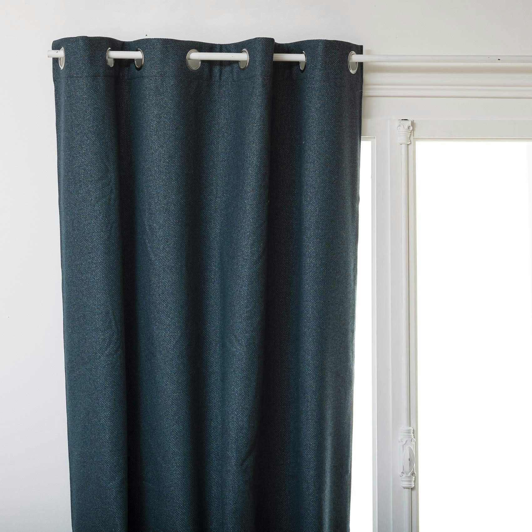 - Rideau uni isolant et occultant polyester, occultant, jacquard