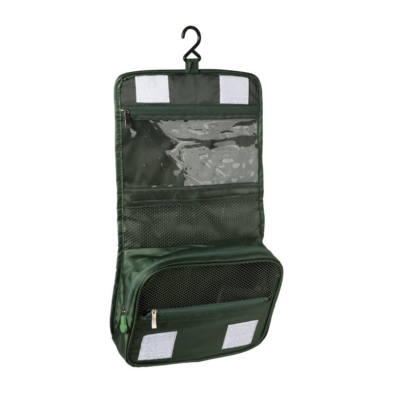 Reistas met haak - groen - 24.5x18.5x8.5 cm