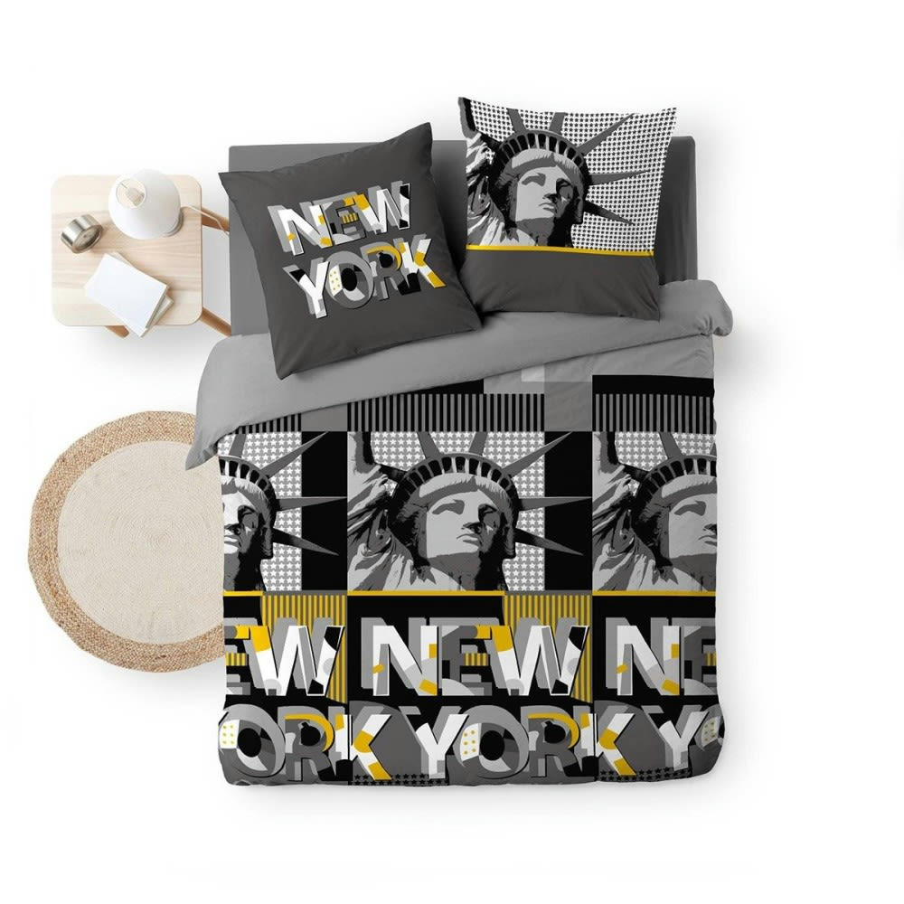 - Parure de couette 100% coton imprimée 260x240 2 taies