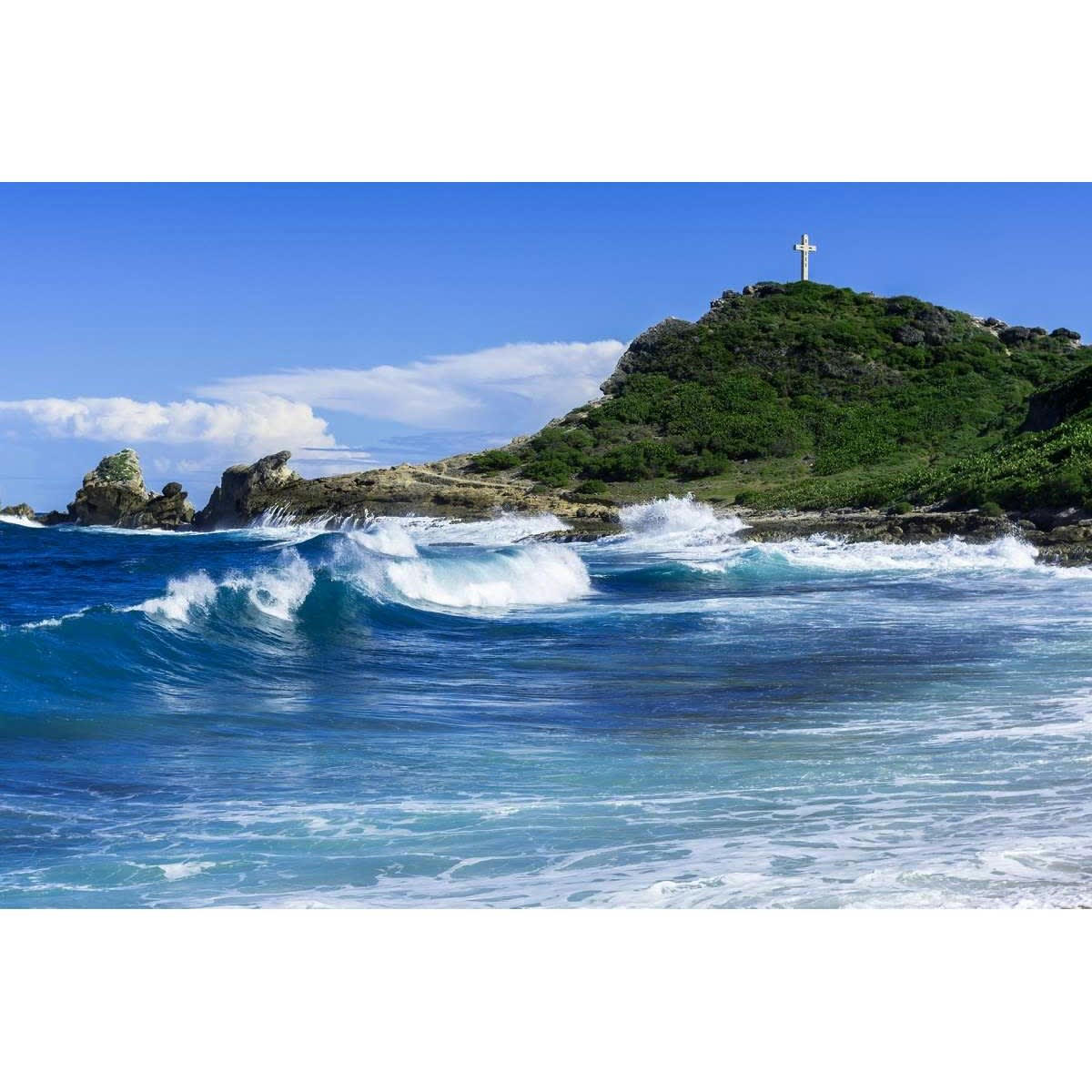 MER - Tableau sur toile pointe des Châteaux Guadeloupe 65x97 cm