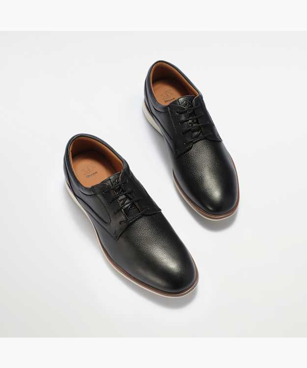 Brydon Black - Leather Lace Up Casual Shoes