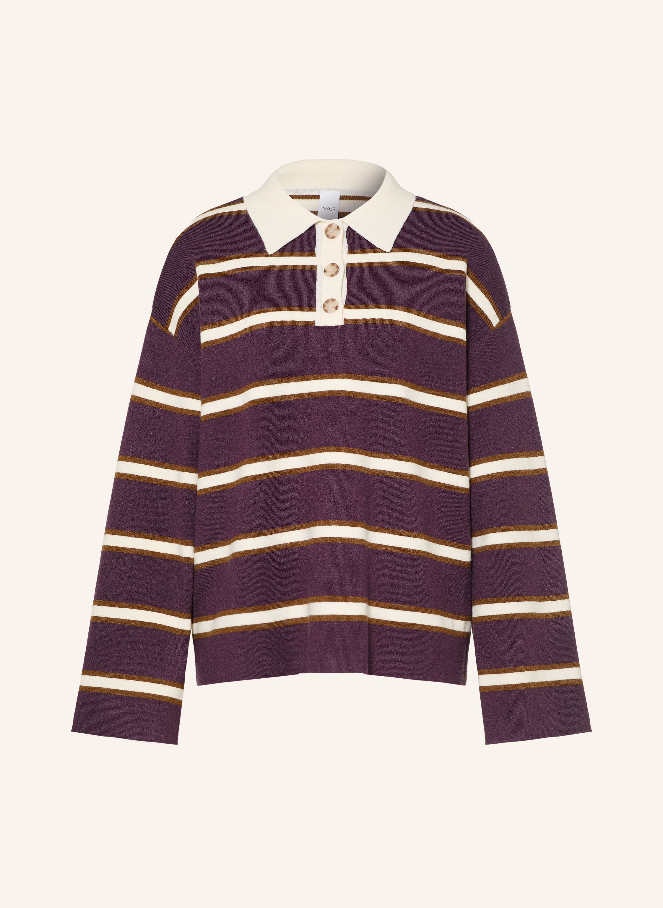 Y.A.S. Strick-Poloshirt
