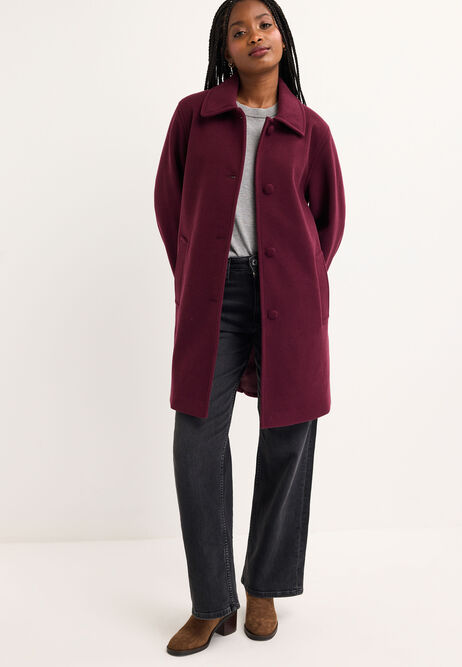 Womens Plum Dolly Coat