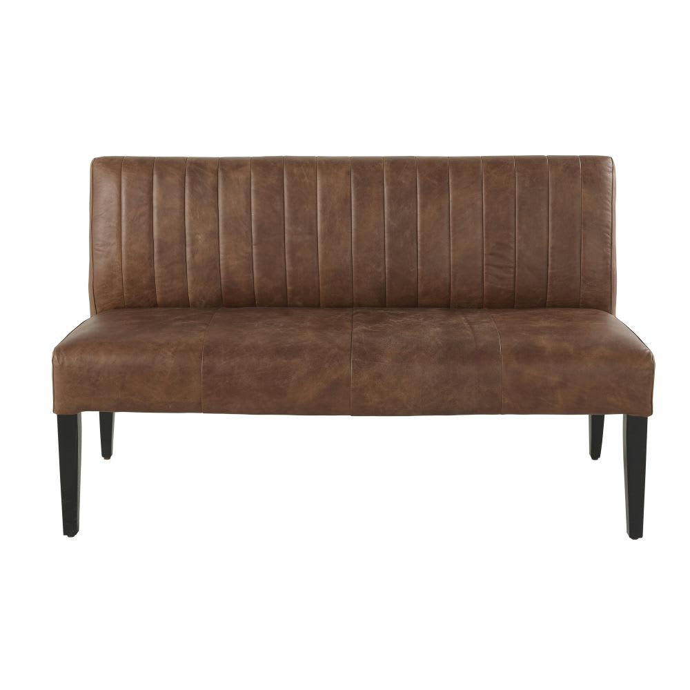 Hyannis BUSINESS - Banquette professionnelle 2 places en cuir marron