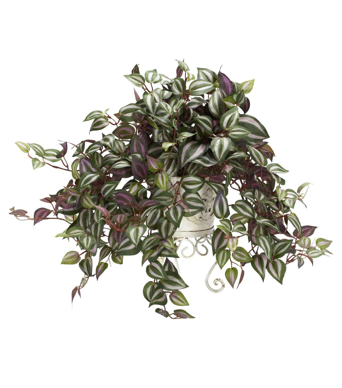 Nearly Natural Wandering Jew with Metal Planter