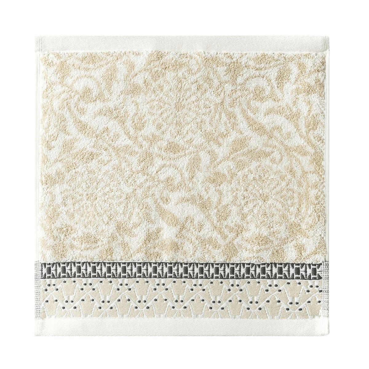 CHARME - Carré visage en coton pivoine 30 x 30