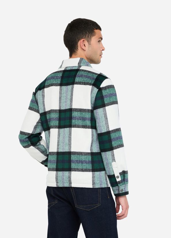 Giacca overshirt in lana check