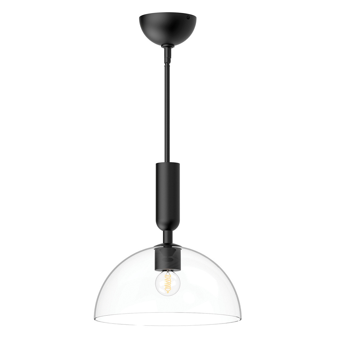 Lampa wisząca matowy czarno-przezroczysty JUDE 1xE27x60W Alora Mood