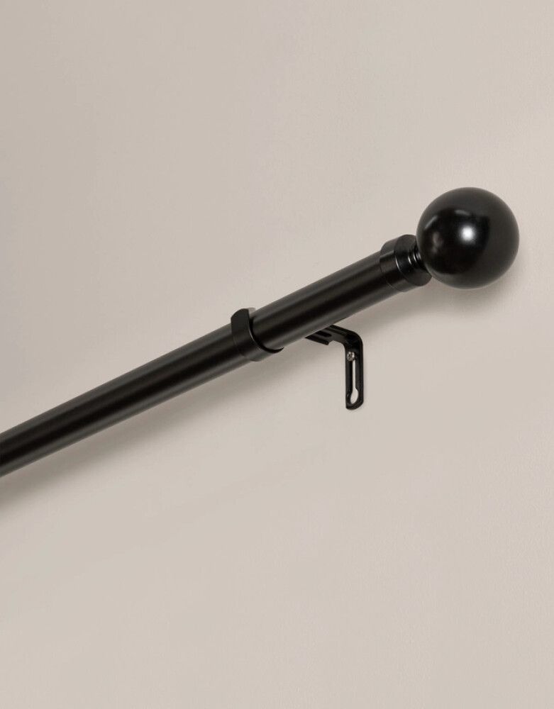 GARDINSTANG HASTA MIAMI 130-240 CM SVART