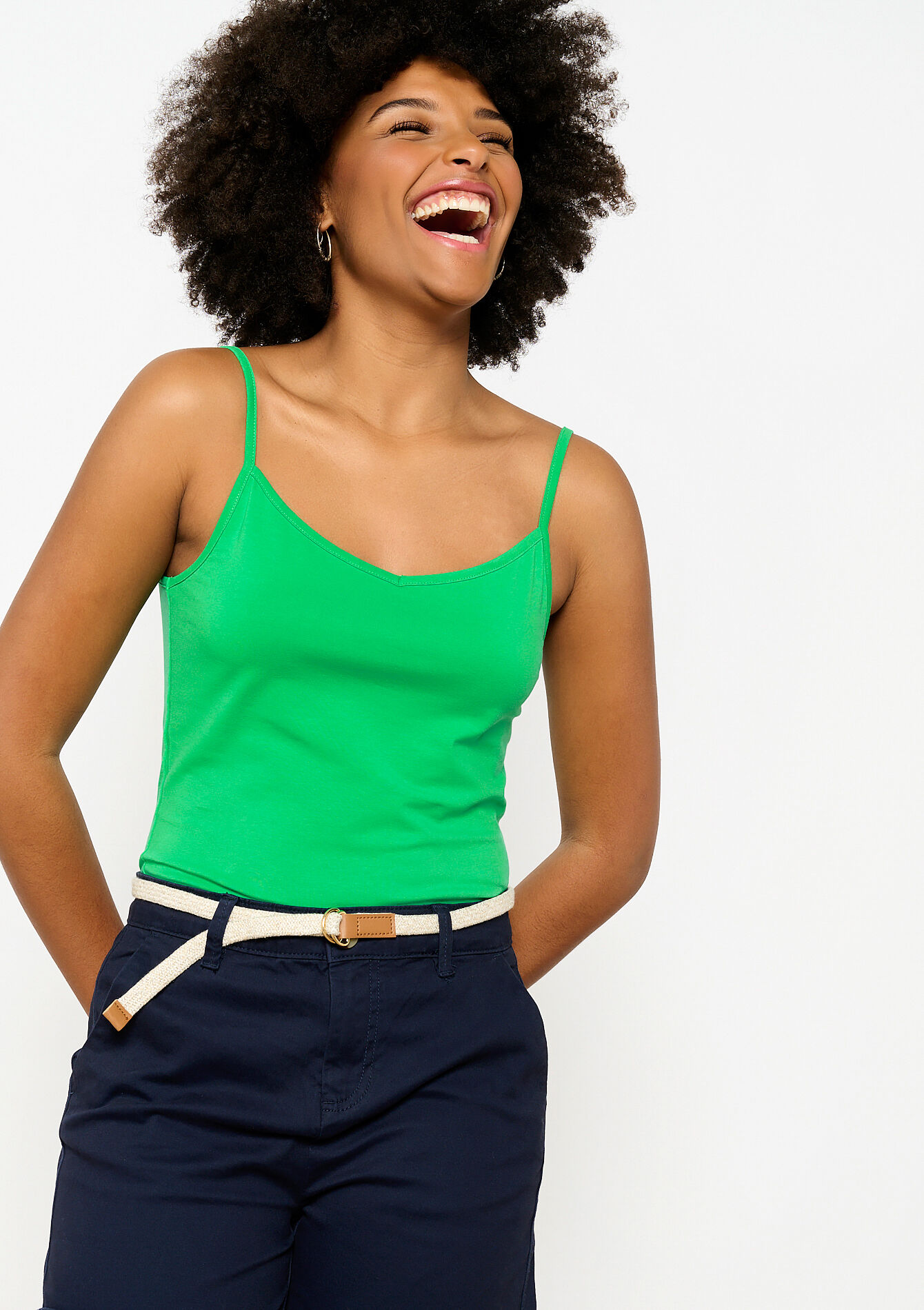 Top met spaghetti-bandjes