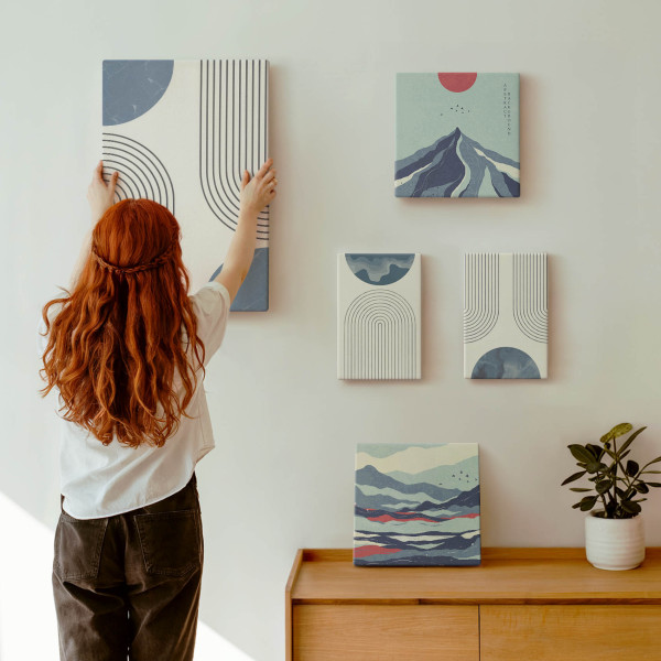 Obraz canvas 5 części Pejzaże geometryczne|20x30, 30x30, 40x60|Wallfluent