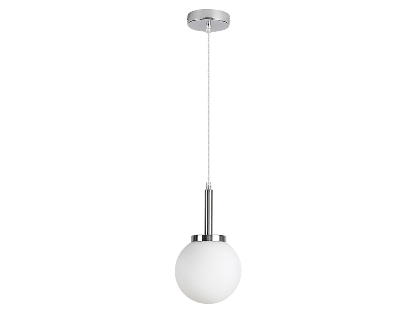 Lampa wisząca Togo metalowa biało-srebrna