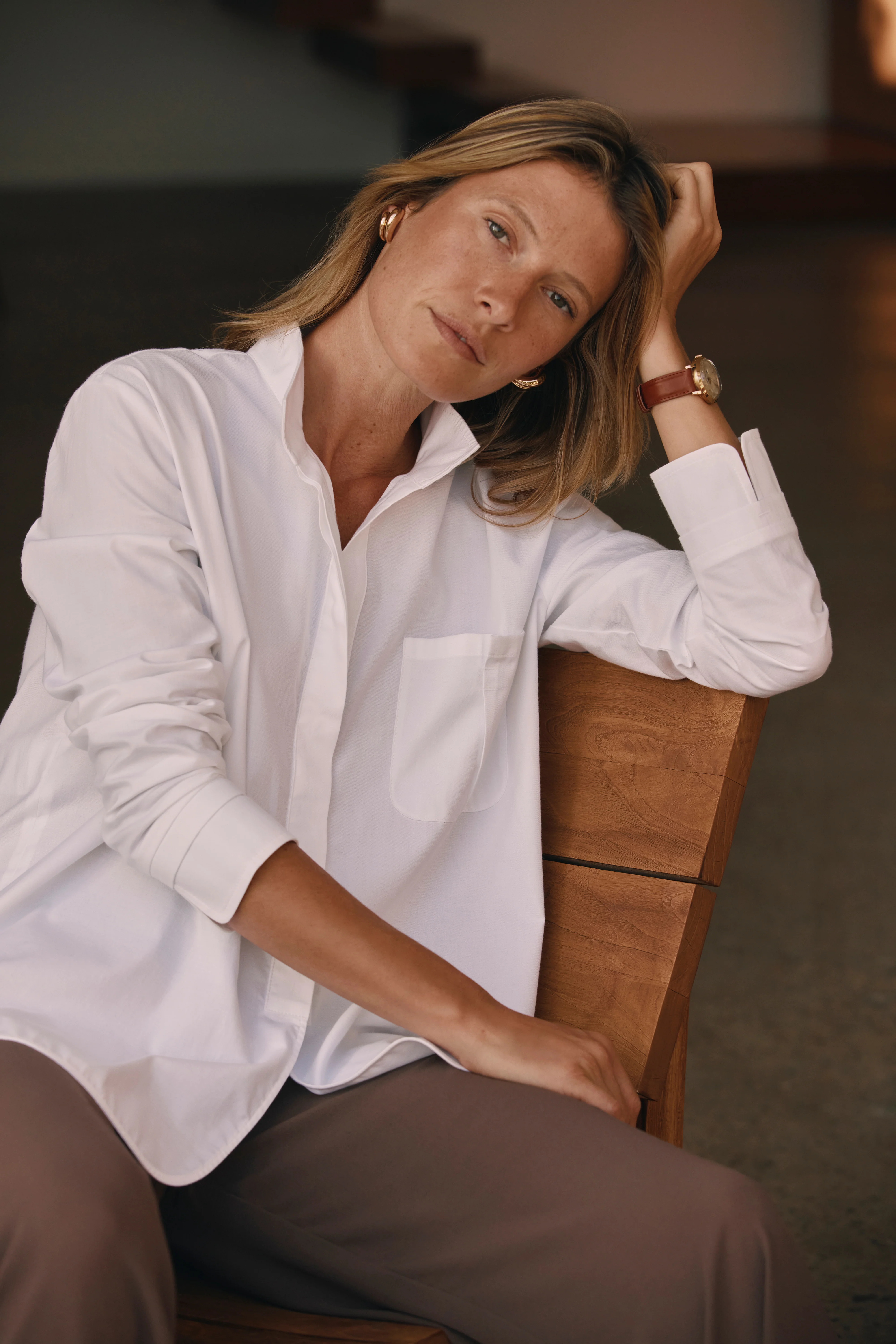 Chemisier oversize blanc CYGNEAU-BIS/13324/001